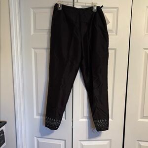 Black Embroidered Women’s Trousers